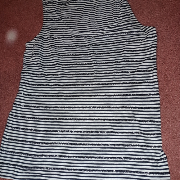 J.Crew black and white striped tank - Picture 1 of 4